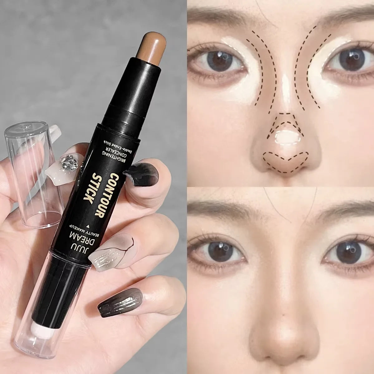 Double-ended Dual-Purpose High-Light Trimming Stick Three-Dimensional Contour Nose Shadow Facial Shape Brighten And Trimming