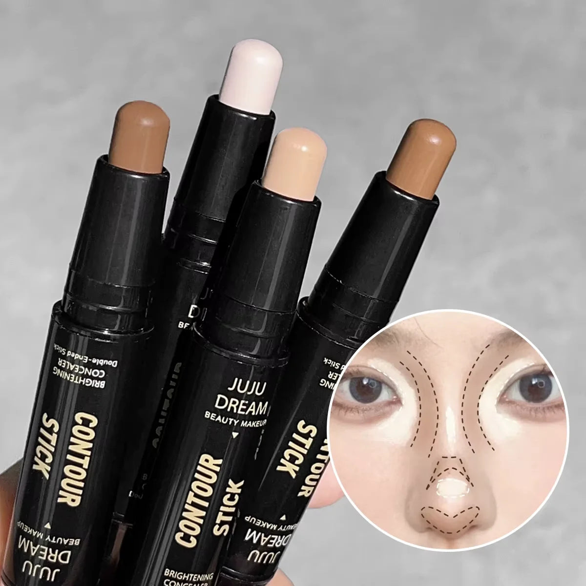 Double-ended Dual-Purpose High-Light Trimming Stick Three-Dimensional Contour Nose Shadow Facial Shape Brighten And Trimming