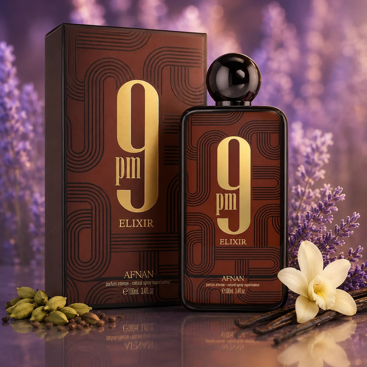 Afnan 9 PM Elixir Eau de Parfum EDP Spray 100 ml Regular Size Fragrance Long-Lasting Scent Fragrance For Daily Use