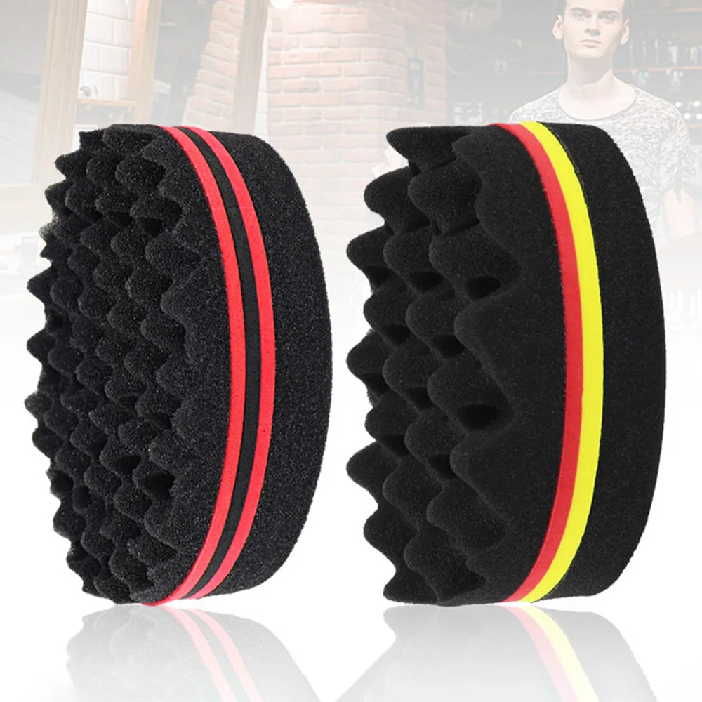 Hair Brush Sponge Barber Oval Double Side Magic Twist Hair Brush Breathable Perm Styling Brush Salon Curl Brush for Hair Styling