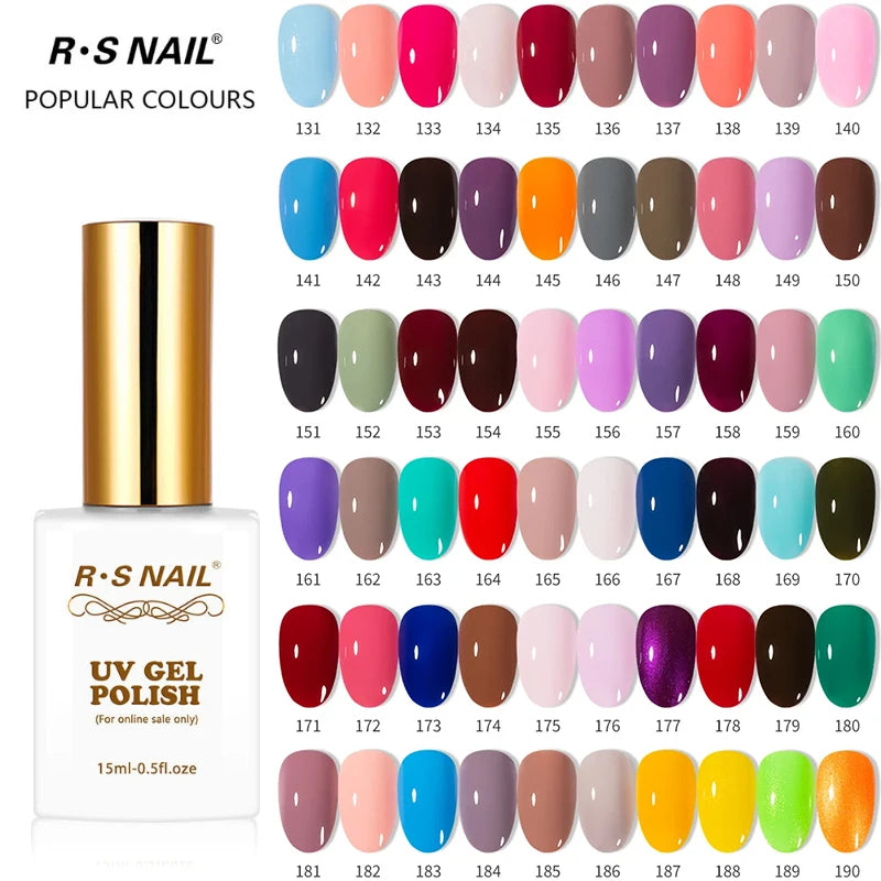 RS NAIL 15ml UV Nail Gel Polish 308 Colors Gel Varnish Fashion 