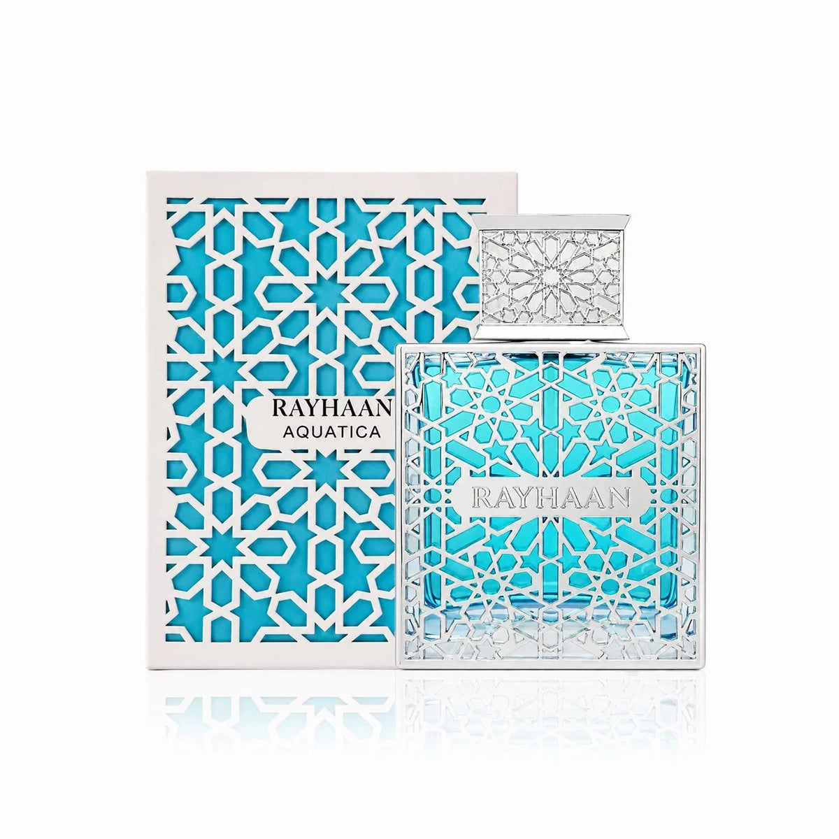 Rayhaan Aquatica Eau de Parfum Spray for Men – Invigorating Fresh Marine & Zesty Citrus Scent, Crisp Clean Aroma, Long-Lasting Fragrance, Perfect Gift, 3.4 fl oz / 100 ml