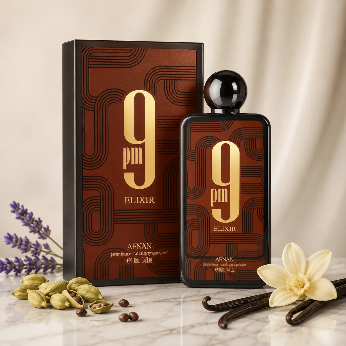 Afnan 9 PM Elixir Eau de Parfum EDP Spray 100 ml Regular Size Fragrance Long-Lasting Scent Fragrance For Daily Use
