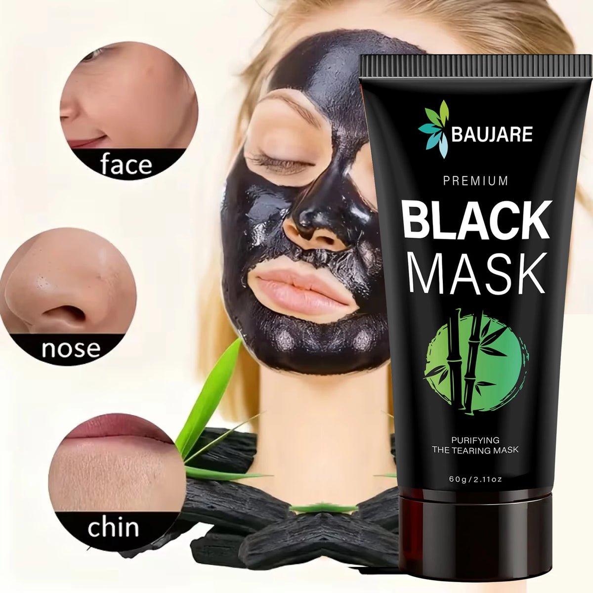 Premium Blackhead Peel Off Mask with Charcoal & Centella, Deep Cleansing & Purifying for Smooth Skin, All Skin Types.