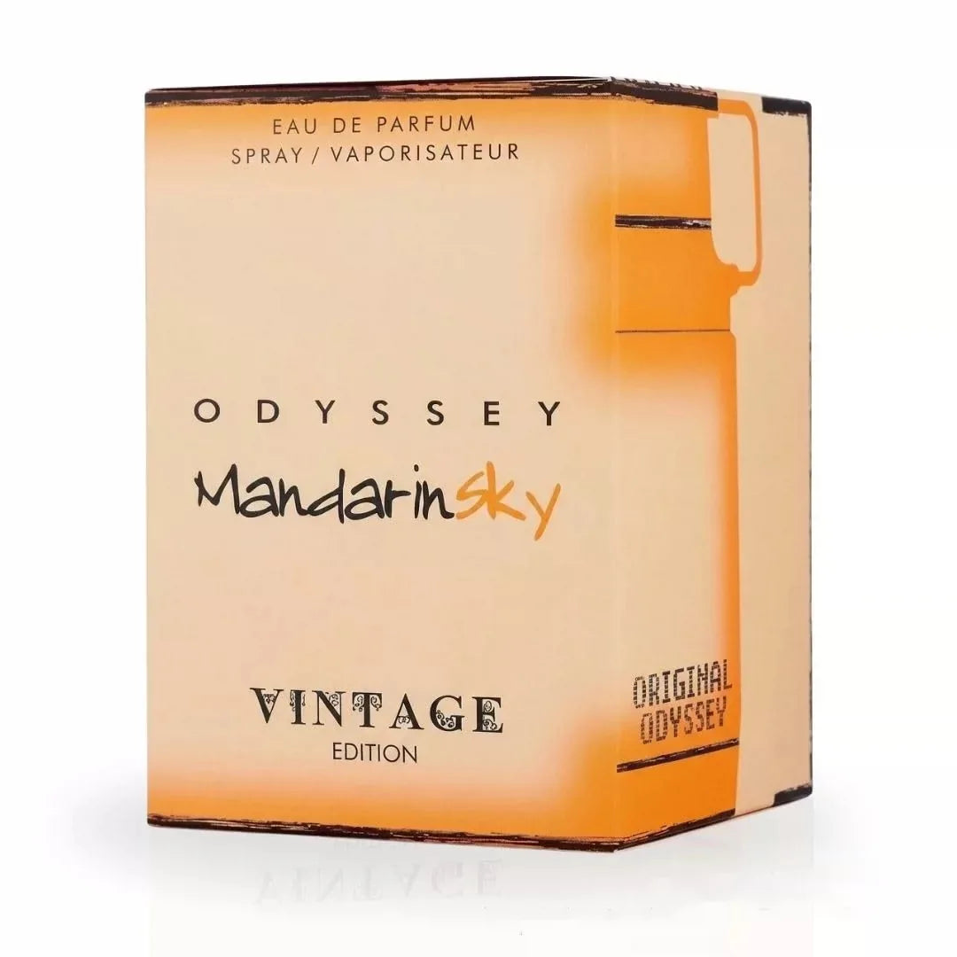 Odyssey Mandarin Sky Vintage Edition Men's perfume, amber wood tone, 100ml