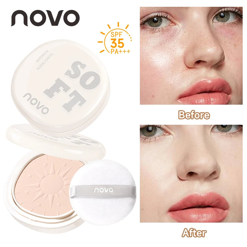SPF30+Sunscreen Setting Powder - 24-Hour Oil Control, Long-Lasting Concealer, Waterproof, Sweat-Proof, Vitamin E