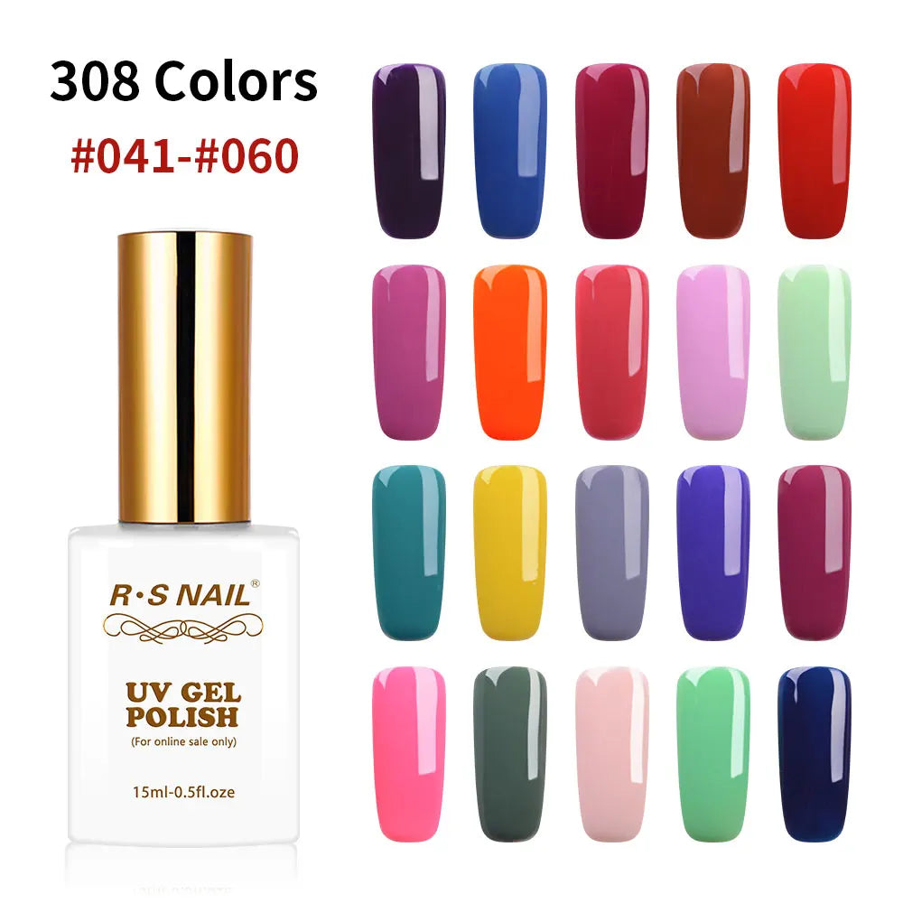 RS NAIL UV Nail Gel Polish 15ml Nail Art Lacquer Soak Off Hybrid Nail Polish Vernis Semi Permanent Varnish Base Top Matte Coat