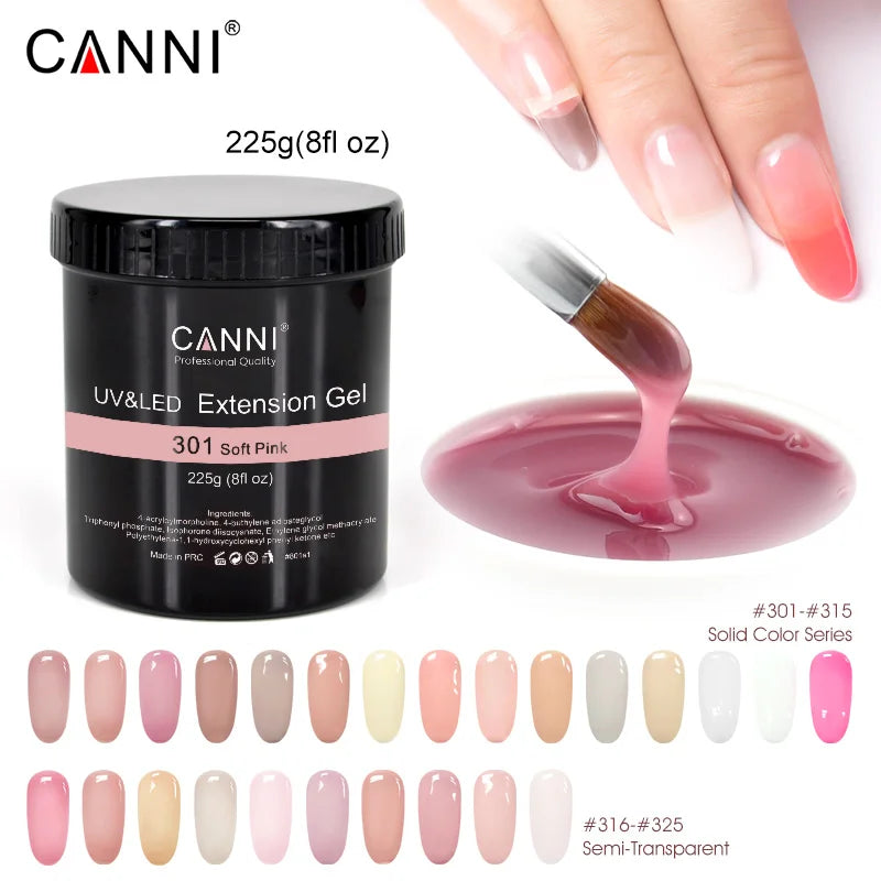 225g CANNI Sculpture Jelly UV Soak Off 25 Stick UV Extension Gel Manicure Multi-function Nails Transparent UV Nail Gel
