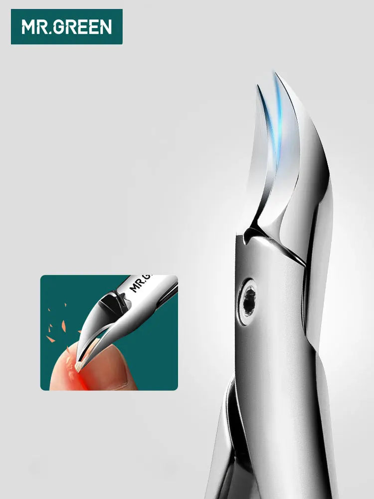 MR.GREEN Nail Clipper  manicure Tools Professional Stainless Steel Thick Toenails ingrown Cuticle Nipper  Trimmer Plier Scissors