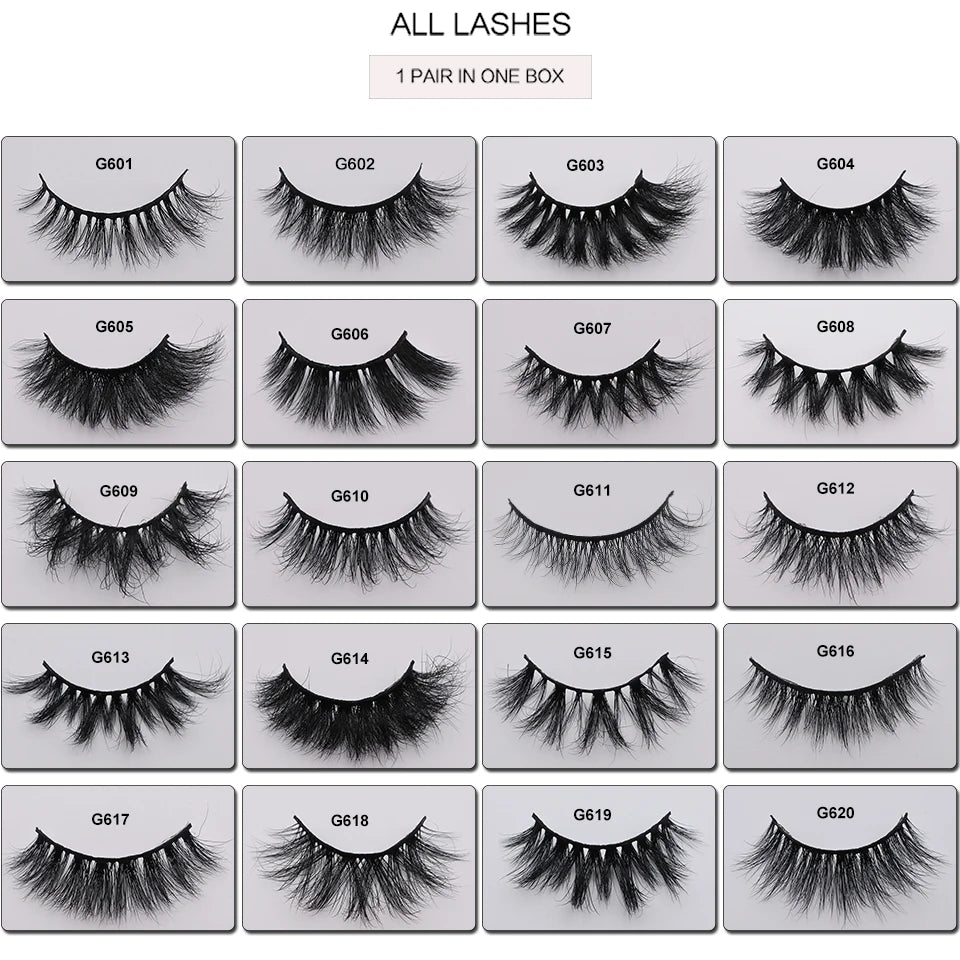 RED SIREN Mink Eyelashes Handmade Natural Lashes 100% Cruelty Free Full Strip Lashes Makeup 3D Mink Lashes
