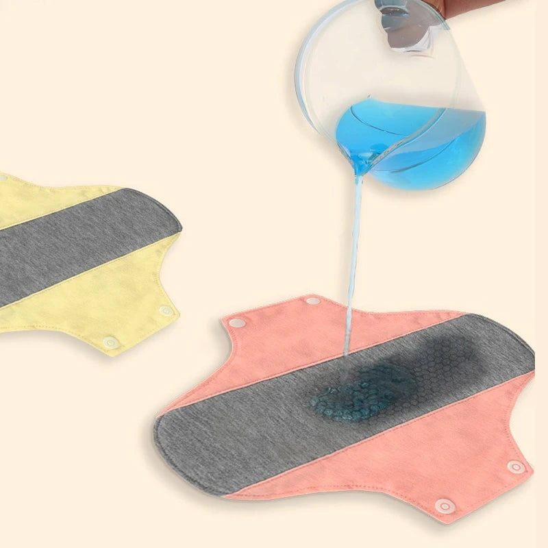 3Pcs Washable Graphene Menstrual Cloth Pads Set 19G 20*23Cm Reusable Soft Panty Liner Sanitary Pad Women Period Panties Pad