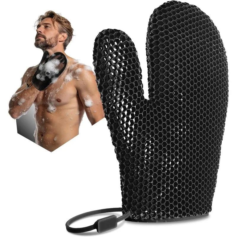 Honeycomb Exfoliating Glove for Face and Body Deep Cleansing Quick Dry TPU Shower Mitt Men Women Spa Bath Tools