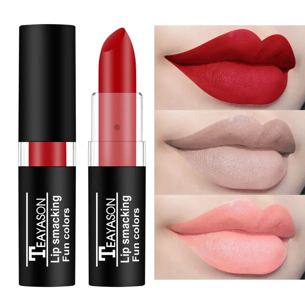 Vampire Cosplay Matte Lipstick Moisturizing Long Lasting Waterproof Non Fade Black White Colorful Lip Gloss