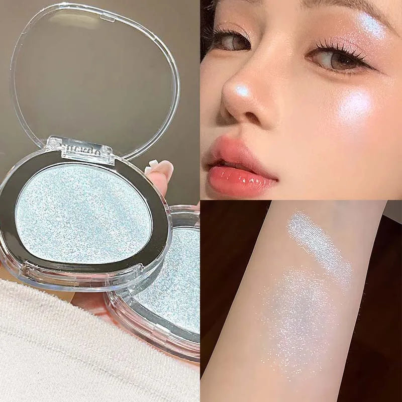 Light Perception Highlighter Powder Makeup Diamond Glitter Highlighter Palette Bright Shiny Illuminator Face Makeup Cosmetics