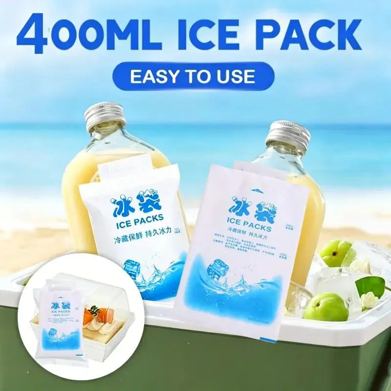 10Pcs Reusable Ice Bag Water Injection Icing Cooler Bag Pain Cold Compress Drinks Refrigerate Food Keep Fresh Gel Dry Ice Pack