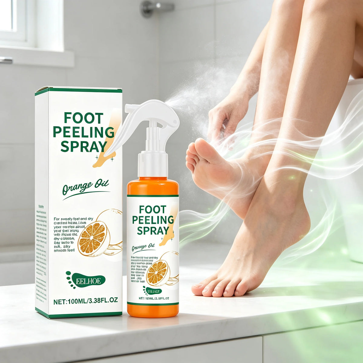 Eelhoe Foot Peeling Spray Dead Skin Remover Anti Crack Improve Rough Soften Moisturize Dry Skin Cleans Feet Exfoliating Liquids