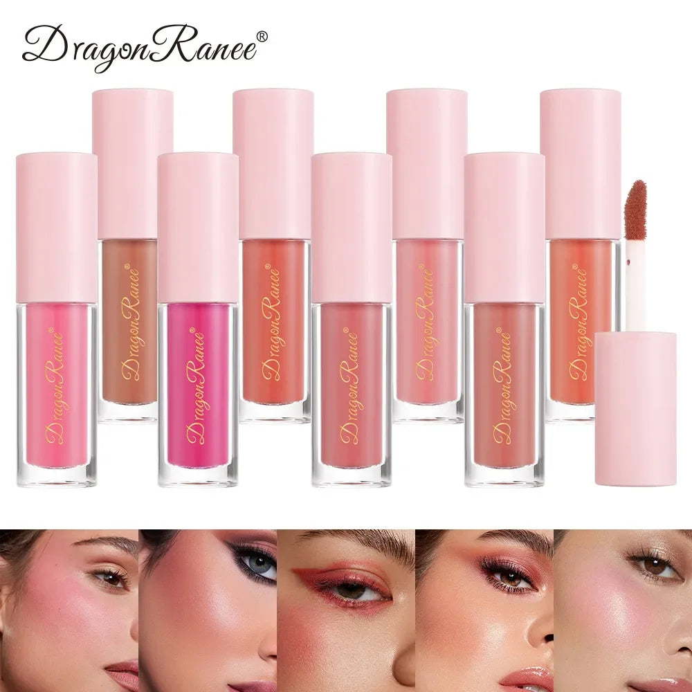 Matte Liquid Blush Waterproof Sweatproof Brighten Cheek Rouge Color Contouring Face Blusher Highly Pigmented Lasting Cosmetics