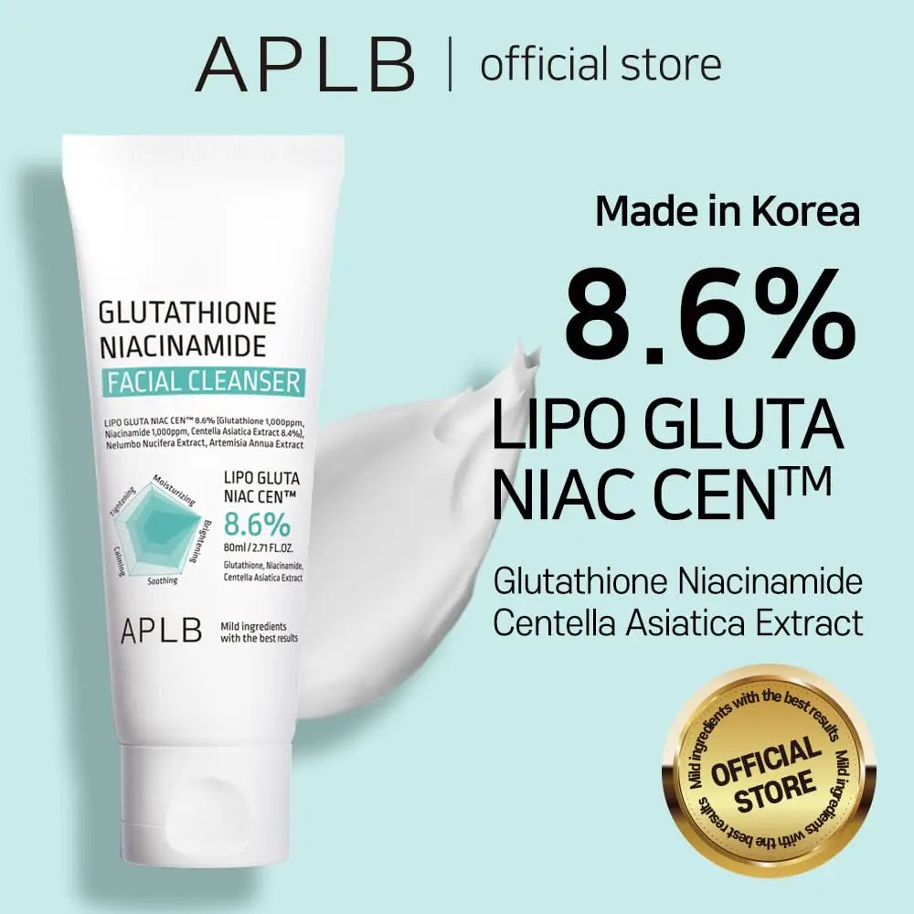 APLB Glutathione Niacinamide Facial Cleanser | LIPO GLUTA NIAC CEN™ 8.6% 2.71 FL.OZ/Korean Skincare