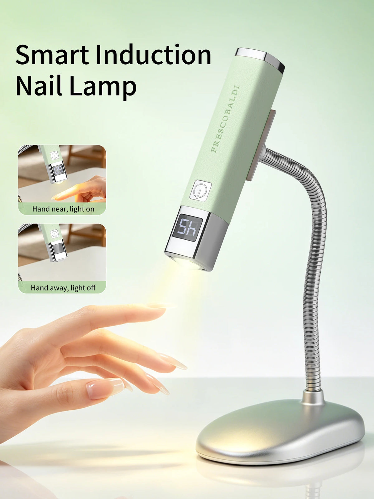 1Pc Rechargeable UV LED Nail Lamp with AI Auto Sensor USB Built-in Battery Nail Dryer Fast Gel Manicure Tool for Home Salon Use