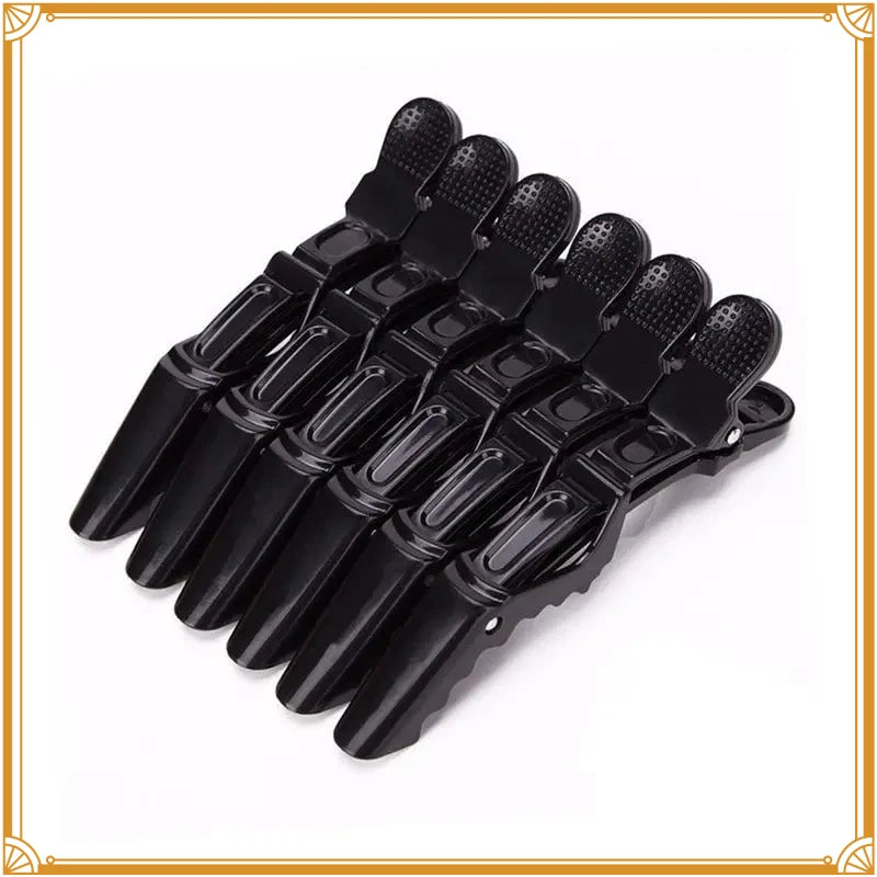 6-12Pcs Hairdressing Alligator Clip Salon Perm Hair Dye Plastic Hairpin Wig Clip Haircut Partition Styling Clip Supplies