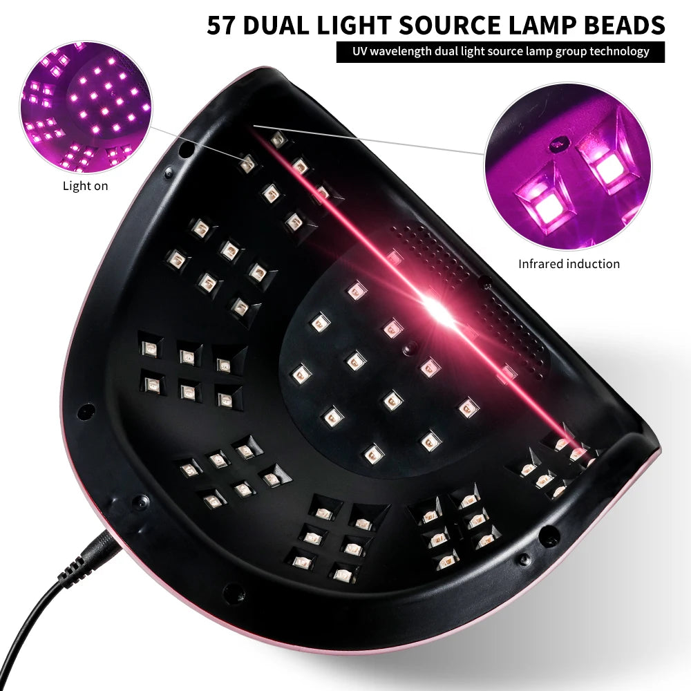 Manicure UV LED Nail Drying For Nails 57LEDS Gel Polish Curing UV Lamp With Diamond Design Professional Nail Dry Equipment
