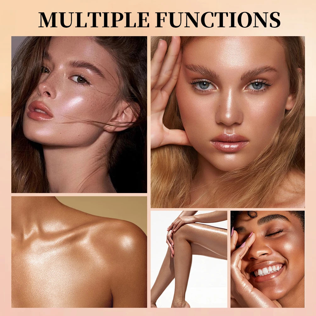 QIBEST 3D Face Brighten Highlighter Bar Makeup Face Contour Bronzer Shimmer Highlighter Stick Concealer Cream Makeup For Women