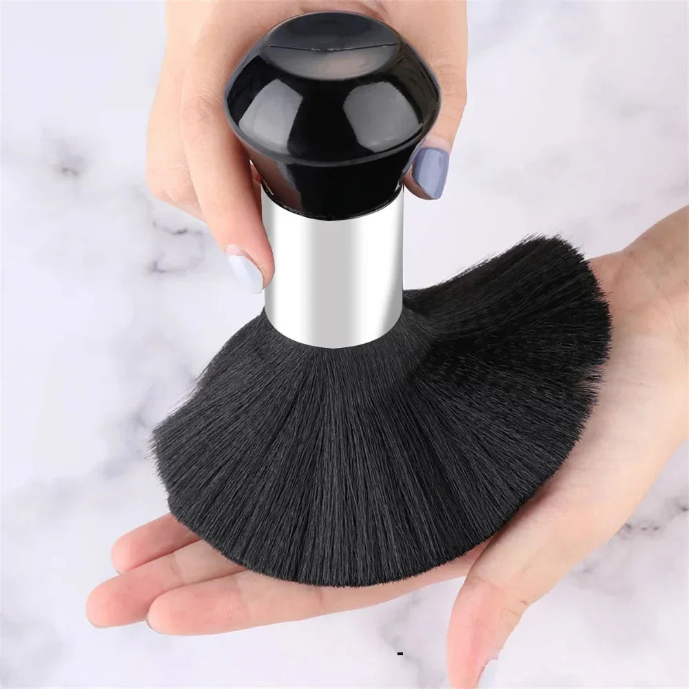 Soft Hair Brush Neck Face Duster Hairdressing Hair Cutting Broken Hair Cleaning Brush for Barber Salon Hairdressing Styling Tool