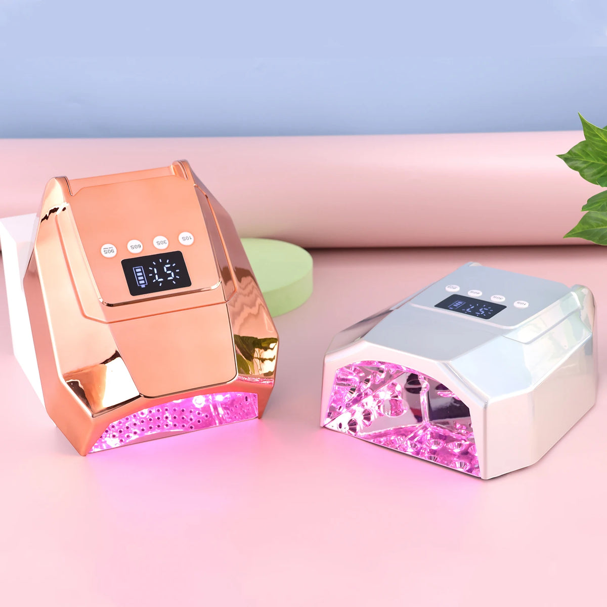 96w Gradient Gold  Pro Red Light Cordless LED Nail Lamp Rechargeable Battery UV LED Nail Lamp Cure Cordless LED Lamp Curing Gel