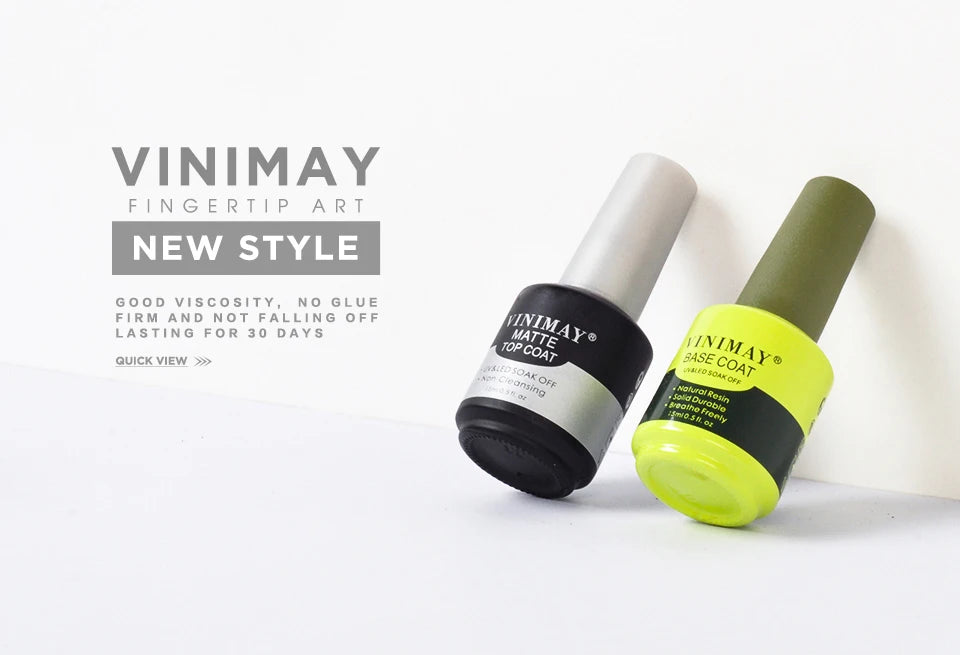 VINIMAY Base Top Coat Gel Nail Polish Acid free Primer Varnish Hybrid Semi Permanent Matte Top Sonax Nails Reinforce Rubber Base
