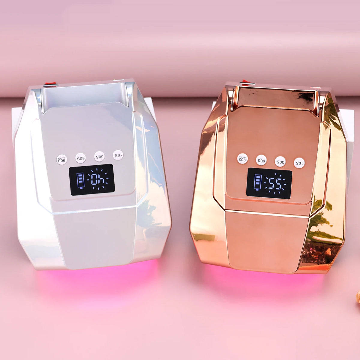 96w Gradient Gold  Pro Red Light Cordless LED Nail Lamp Rechargeable Battery UV LED Nail Lamp Cure Cordless LED Lamp Curing Gel