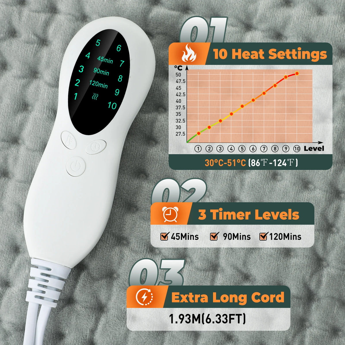 Electric Heating Pad Home Thermal Blanket Multi-functional Adjustable Timing Cushion Cold Warming Heated Mat for Office Home
