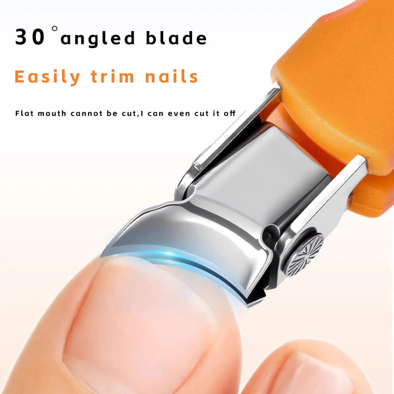 Large-Opening Slanted Nail Clippers, Special Nail Scissors for Thick Toenails, Ingrown Nails and Nail Grooves, Nail Drills