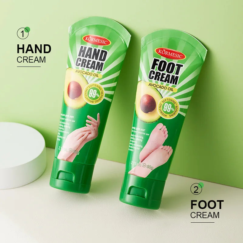 KORMESIC Avocado Hand Foot Cream Moisturizing Nourishing Anti-Wrinkle Hydrating Hands and Feet Skin Care