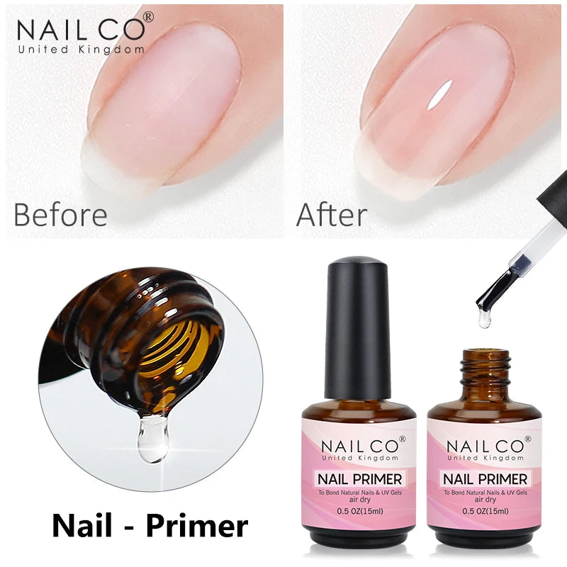 NAILCO 15ml Air Quick Dry Nail Primer Gel Nail Art Gel Lacquer Vernis Gel Desiccant Long Lasting UV Gel To Bond Natural Nails