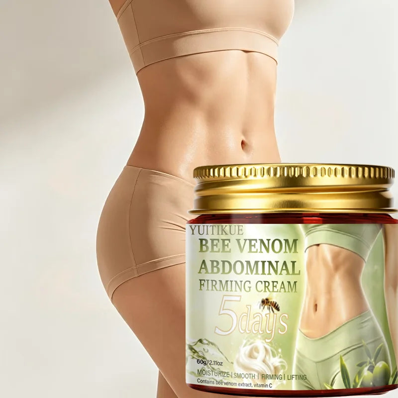 YUITIKUE 5 Days Abdominal Shaping Cream 60g Bee Venom Extract Firming Lotion Reduce Loose Skin Tighten Waist Body Care Cream