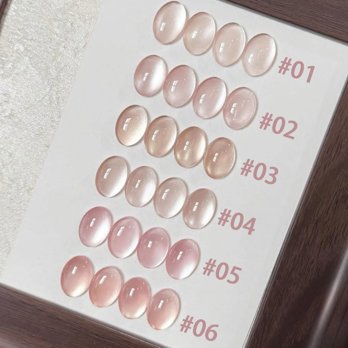 MIANEL 2026 New Arrival Lover Cat Eye Nail Gel, Flattering Nude Pink, Sparkling Golden Light Glass Bead Cat Eye Manicure