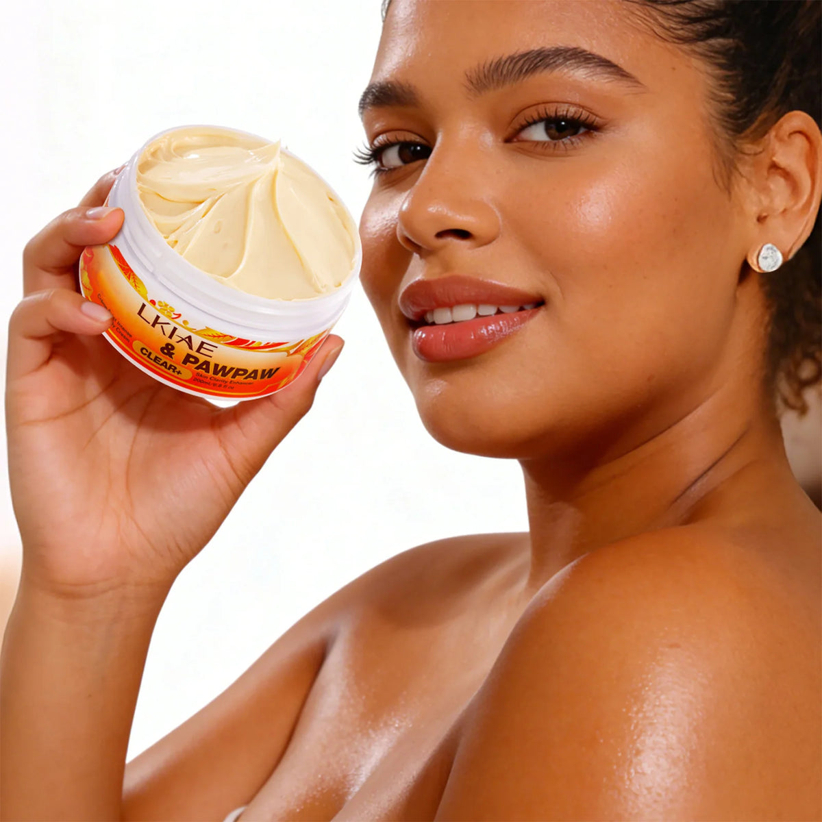 LKIAE Clear Papaya Brightening Cream, Moisturizing, Nourishing, Even Skin Tone, Improve Rough Skin, Reduce Dark Spots for Women