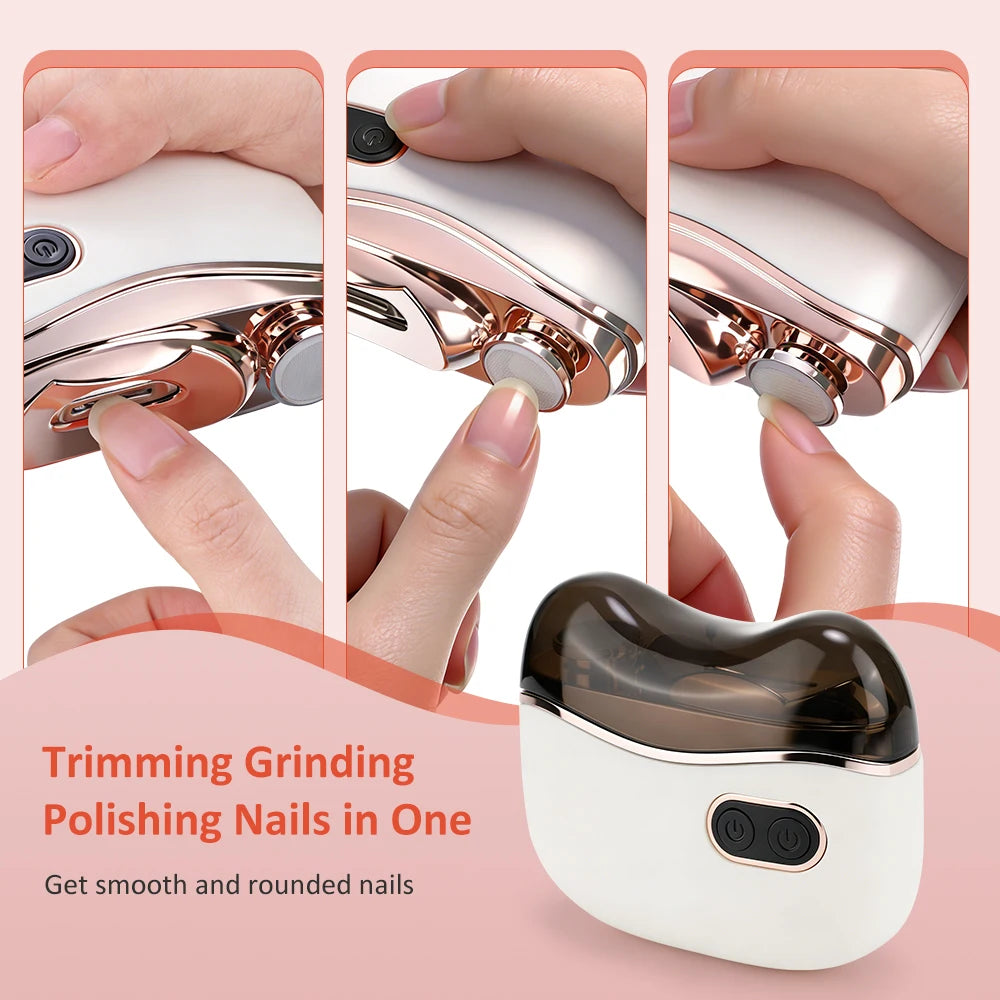 Electric Nail Clippers Automatic Trimmer Rechargeable for Adults Baby Safe Fingernail Toe Nail Cutter Portable Manicure Pedicure