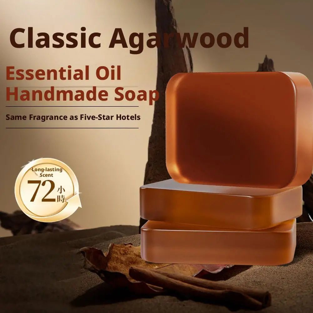 Amino Acids Handmade Soap Agarwood Essential Oil Soap Cleanses The Face Hair Bathes The Whole Body Deep Cleansing & Oil Control