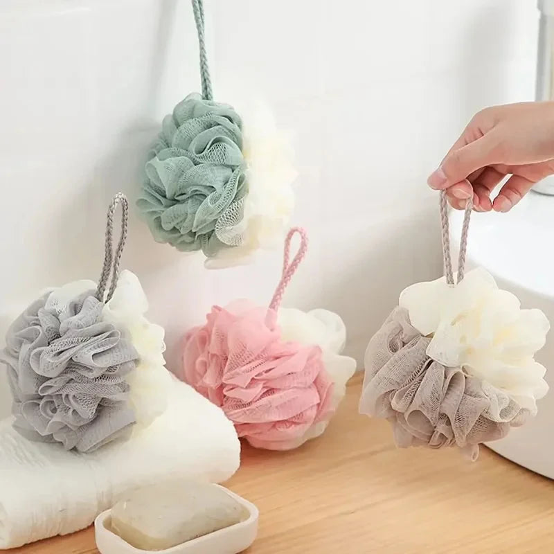 Exfoliating Shower Mesh Sponge Foaming Bath Ball Soft Body Scrub Back Cleaner Bath Accessories