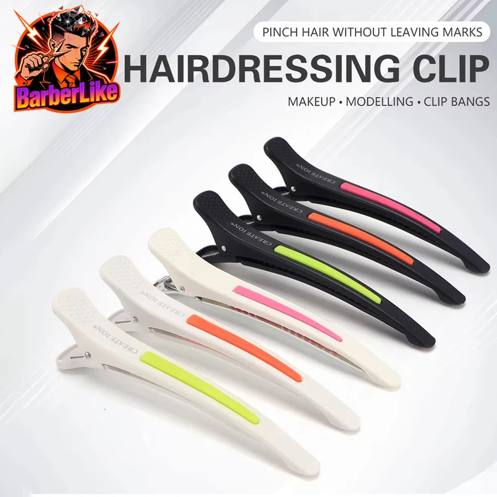 6Pcs Salon Alligator Hair Clips Traceless Hairdressing Clips Claws Section Barbershop Beauty Styling Tools Hairpin Accessories