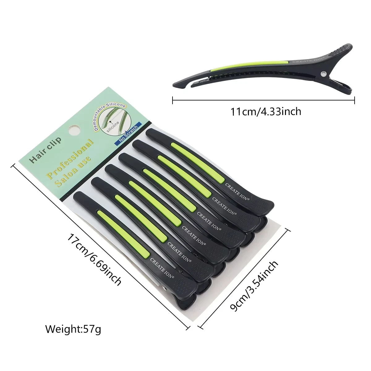 6Pcs Salon Alligator Hair Clips Traceless Hairdressing Clips Claws Section Barbershop Beauty Styling Tools Hairpin Accessories