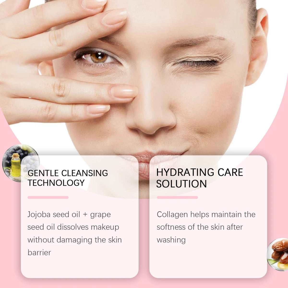Collagen Cleansing Oil Makeup Remover Deep Cleansing Pores Exfoliation Dissolve Sunscreen Blackhead Refresh Makeup Removal Oil