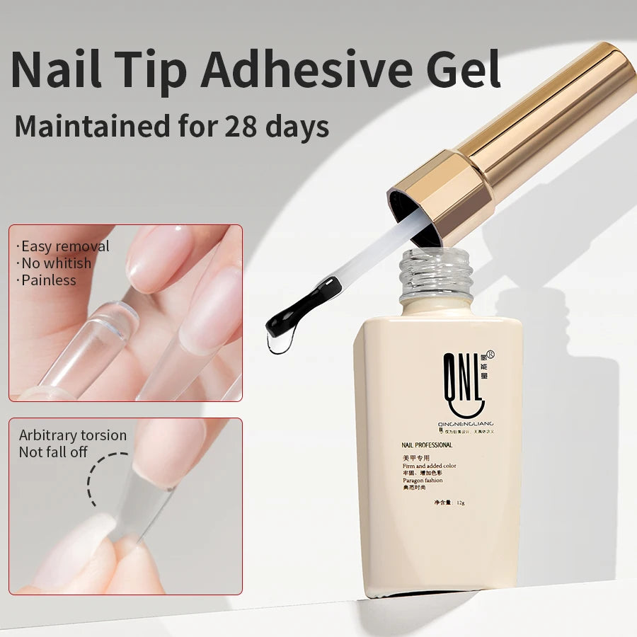 RS NAIL 12g Strong Soft Nail Tips Adhesive Gel Press On False Nails Solid Sticker Adhesive For Nail Art Soak Off UV Tips Glue