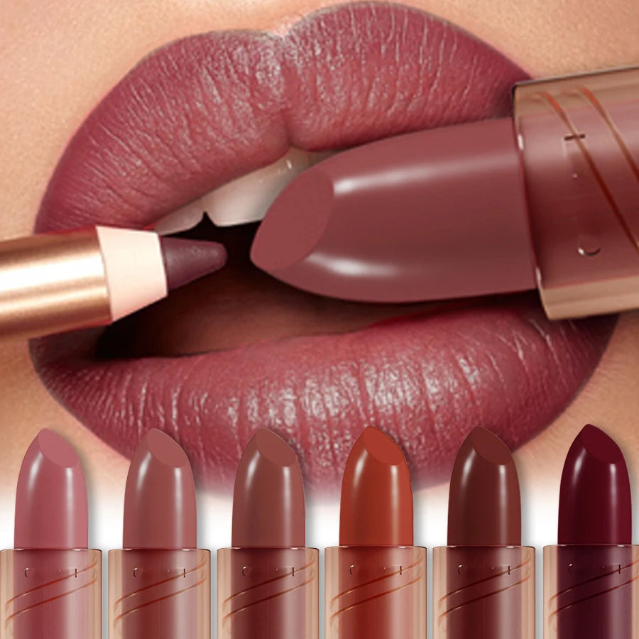 14-Color Matte Lipstick, Non-Fading, Long-Lasting Velvet Finish, Smooth Matte Lip Makeup Lip Tint Cosmetic for Women Gift Lipglo