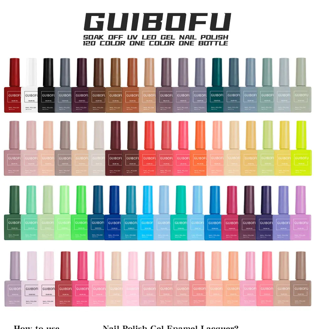 6Pcs/Set Fall Shine Finish Semi Permanent Glitter Sequins GEL Nail Polish Set Kit Soak Off Uv Varnish Nail Art