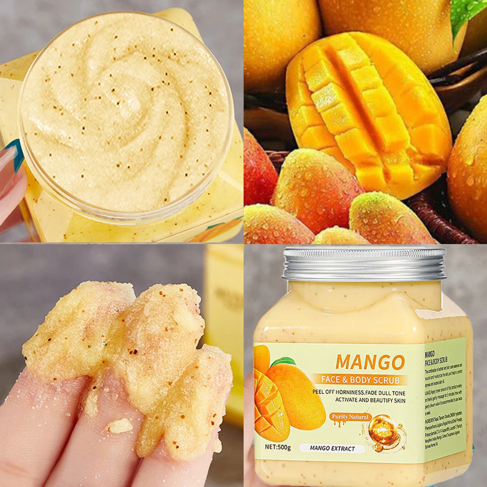 Mango Fragrant Bath Salts Exfoliati Peel Body Scrub Remove Acne Improve Chicken Skin Exfoliate Brighten Whiten Skin Sea Salt