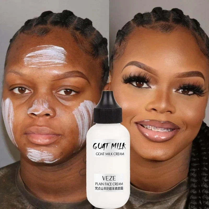 50ml Goat Milk Liquid Foundation Matte Concealer Waterproof Oil-control Cover Dark Circles Brighten Natural Cosmetics Makeup