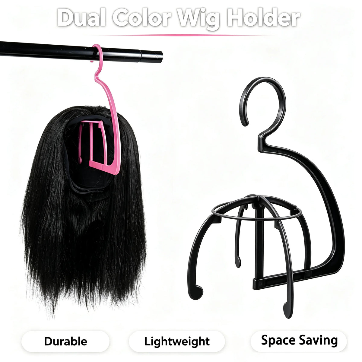 1/2/3PCS Wig Stands For Multiple Wigs Hanger Display Rack Wig Holder For Styling Plastic Storage Organizer For Wig Rack Stand