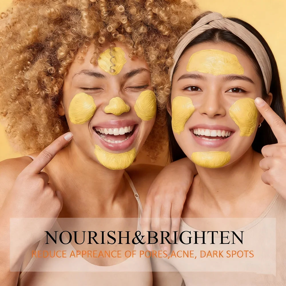 Turmeric Vitamin C Clay Mask Clay for Dull & Blemish-Prone Skin, Deep Cleansing Facial Mask, Face Masks Skincare Oil Control